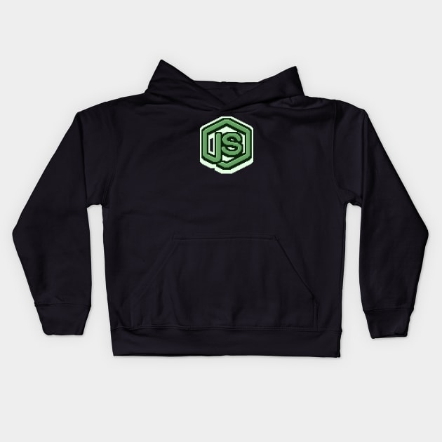 Node.js PixelArt Kids Hoodie by astrellonart